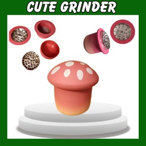 Cute Pink Custom Herb Grinder, Spice Grinder, Cool Grinders, Clear Transparent Grinder, 2.5&quot; 4 Layer Tier Grinder, Zinc Alloy Grinder