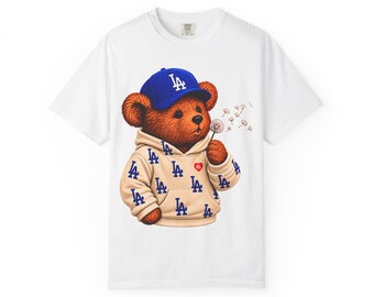 Los Angeles Baseball Inspired Shirt, Retro LA Baseball Graphic Tee, Blue Game Day T-Shirt