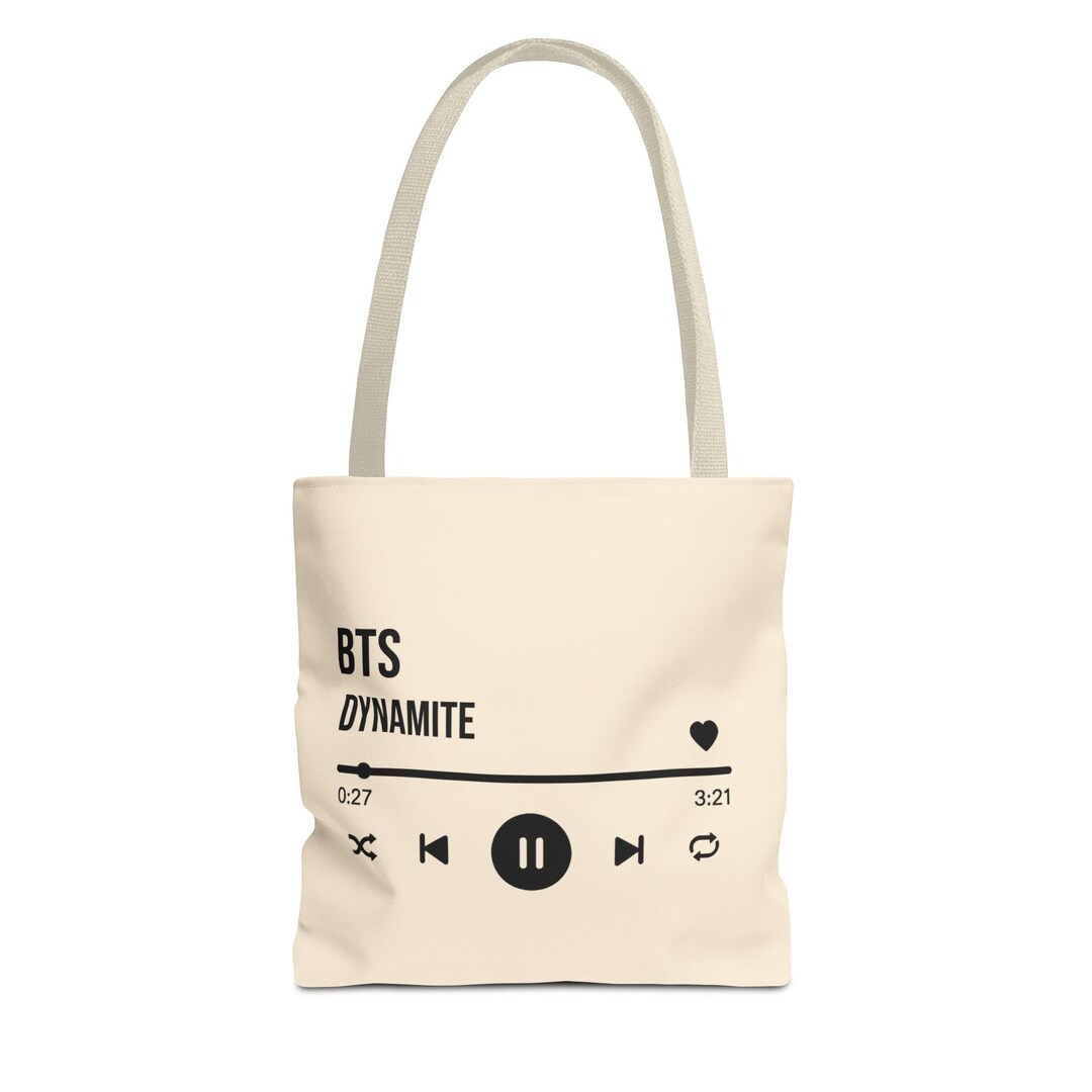 BTS Tote Bag - K-pop Fan Shoulder Tote, Music Lover Reusable Bag ...