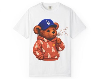 Los Angeles Baseball Inspired Shirt, Retro LA Baseball Graphic Tee, Blue Game Day T-Shirt