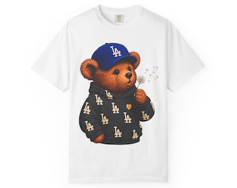 Los Angeles Baseball Inspired Shirt, Retro LA Baseball Graphic Tee, Blue Game Day T-Shirt