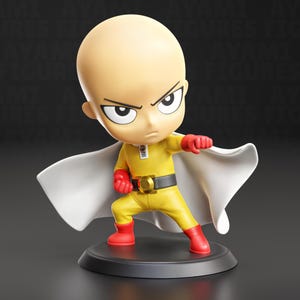 One Punch Man - Chibi Saitama 3D Plik STL | Wysokiej jakości model cyfrowy do druku 3D