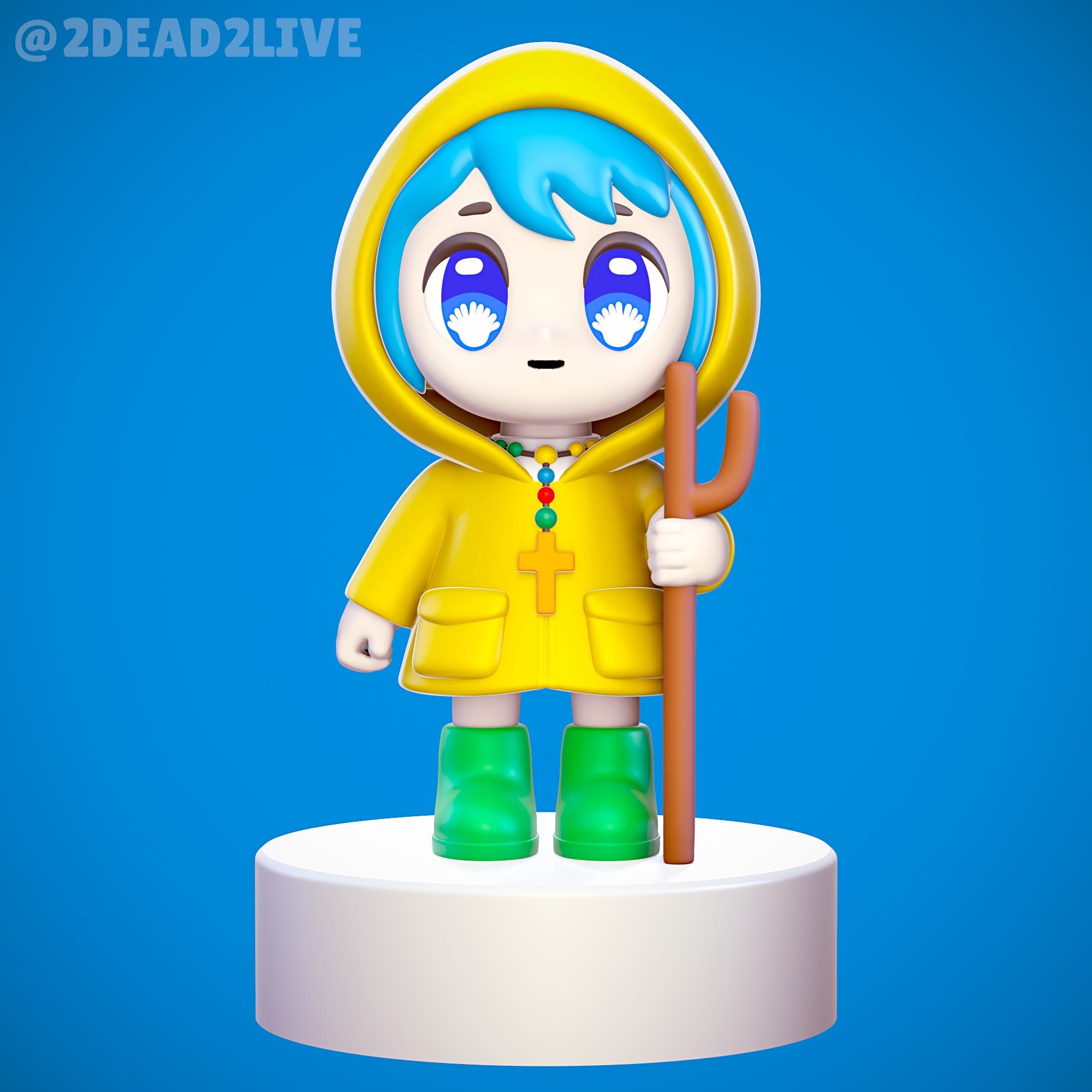 チェコ館のマスコット「ルネちゃん」の3Dプリント （非売品） Luce Catholic Mascot 3D - モデル STL ファイル (デジタル