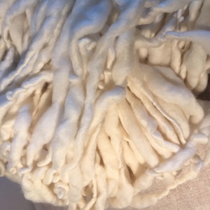 White - Merino Handspun Chunky Yarn 50 Metres