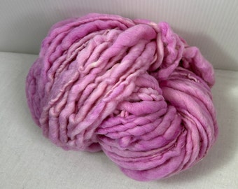 Pink Hand Spun Hand Dyed Merino Chunky 50 Metres Feltable