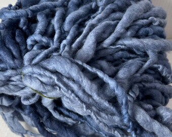 Indigo - Merino handspun handdyed chunky yarn - 50 Metres Feltable