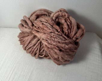 Mushroom Brown Hand Spun Hand Dyed Merino Chunky 50 Metres Feltable