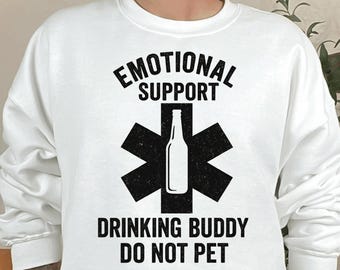 Emotional Support Drinking Buddy PNG SVG: Funny Beer Lover Design (Digital Download