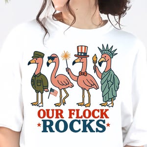 Patriotic Flamingo 4th of July SVG PNG: American Flag Sunglasses (Digital Download