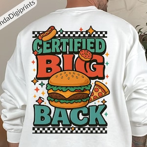 Funny Dad Bod Clipart: Big Back PNG SVG Design (Digital Download)