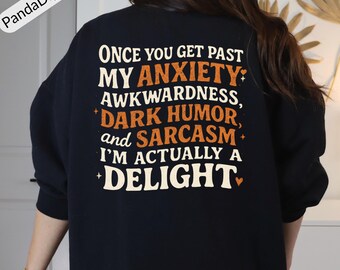 Funny Anxiety Sarcasm Shirt Design: Mental Health Quote (PNG, SVG)