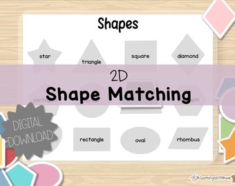 2D Shape Matching Activity: Preschool Printable (Digital Download)