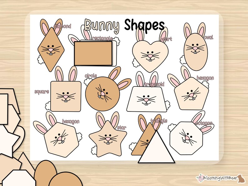 Easter Shapes | Spring | Bunny 2D Shapes | Learning Shapes | Matching ...
