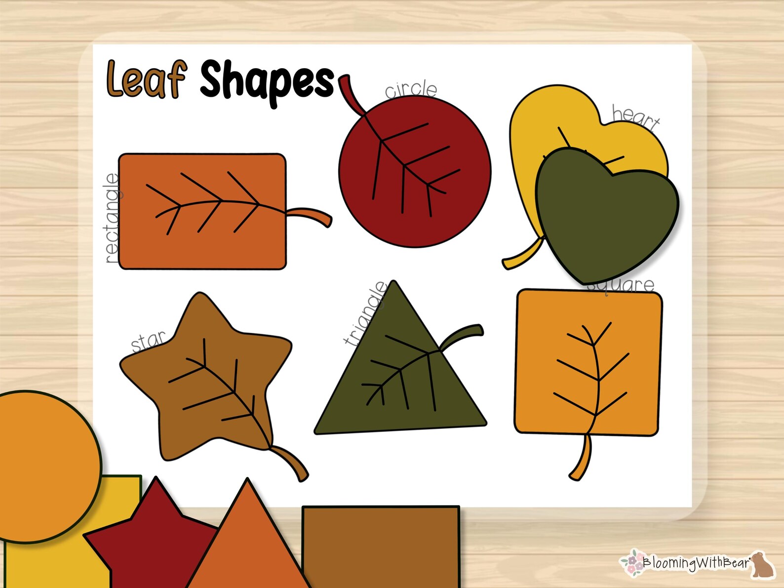 Leaf Shapes | Fall Activity | Autumn | Learning Shapes | Matching ...
