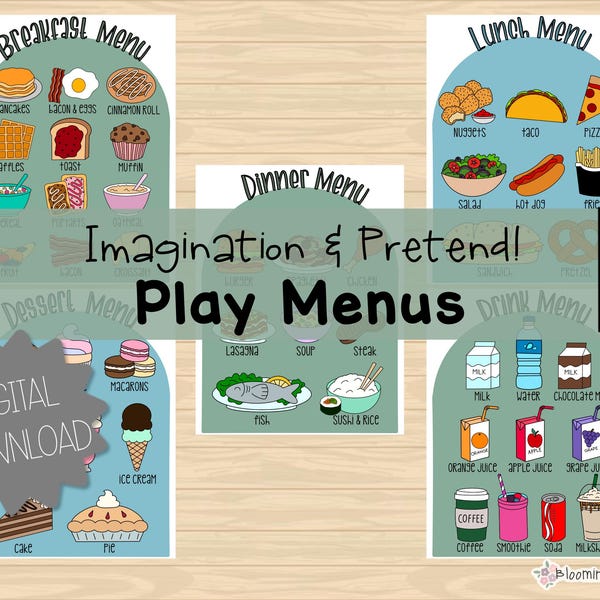 Fake Restaurant Menu - Etsy