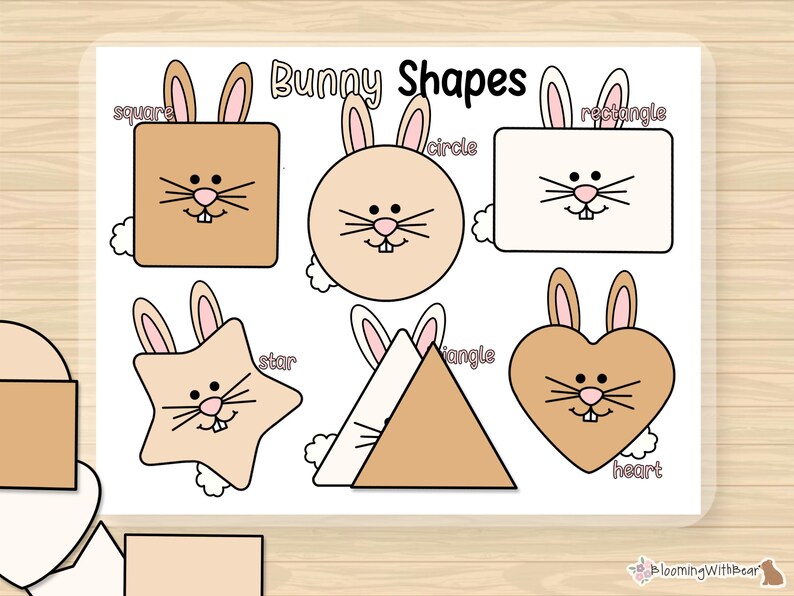 Easter Shapes | Spring | Bunny 2D Shapes | Learning Shapes | Matching ...