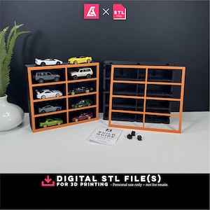 3D Printing Modular 1:64 Diecast Car Display [STL File] – Hot Wheels and Matchbox Display Shelf