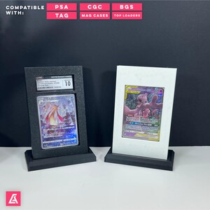 Marco vertical para tarjetas coleccionables: se adapta a tarjetas en estuches Psa, Cgc, Bgs, Tag, Top Loaders y magnéticos (35 puntos). Más de 30 colores.