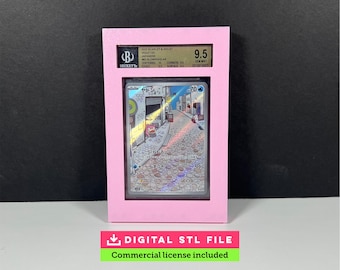 Marco para tarjetas calificadas por BGS (archivo STL, licencia de uso comercial) / Soporte de pared para exhibición / Descarga digital