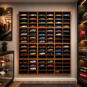 Modular 1:64 Diecast Display Shelf | 8-Car Hot Wheels & Matchbox Wall Mount | Custom Toy Car Display