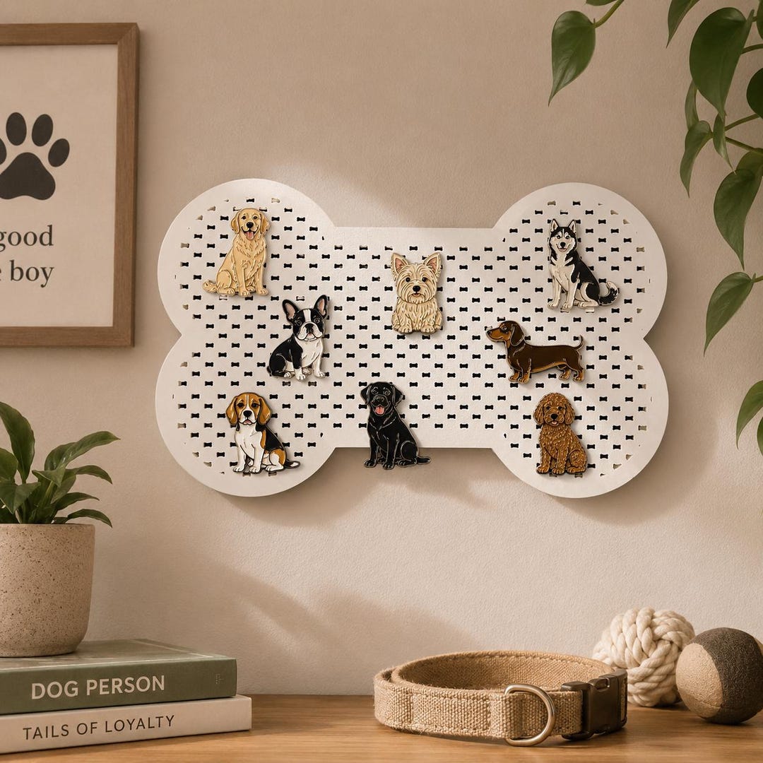 Bone Pin Display Board | Mini Bone Grid | Wall Mount Enamel Holder ...