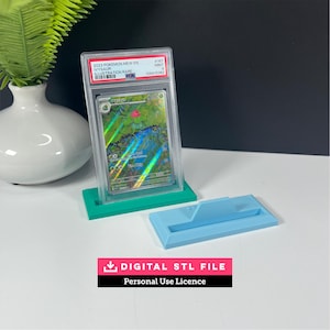 graded card stand stl PSA Graded Card Holder Storage Display SLABS Trading Cards, Sports Cards Case STL File for 3D printingCults