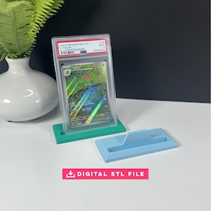 Trading Card-standaard STL | Psa Cgc Bgs-plaathouder | Kaartweergavebestand met cijfers | Digitale download