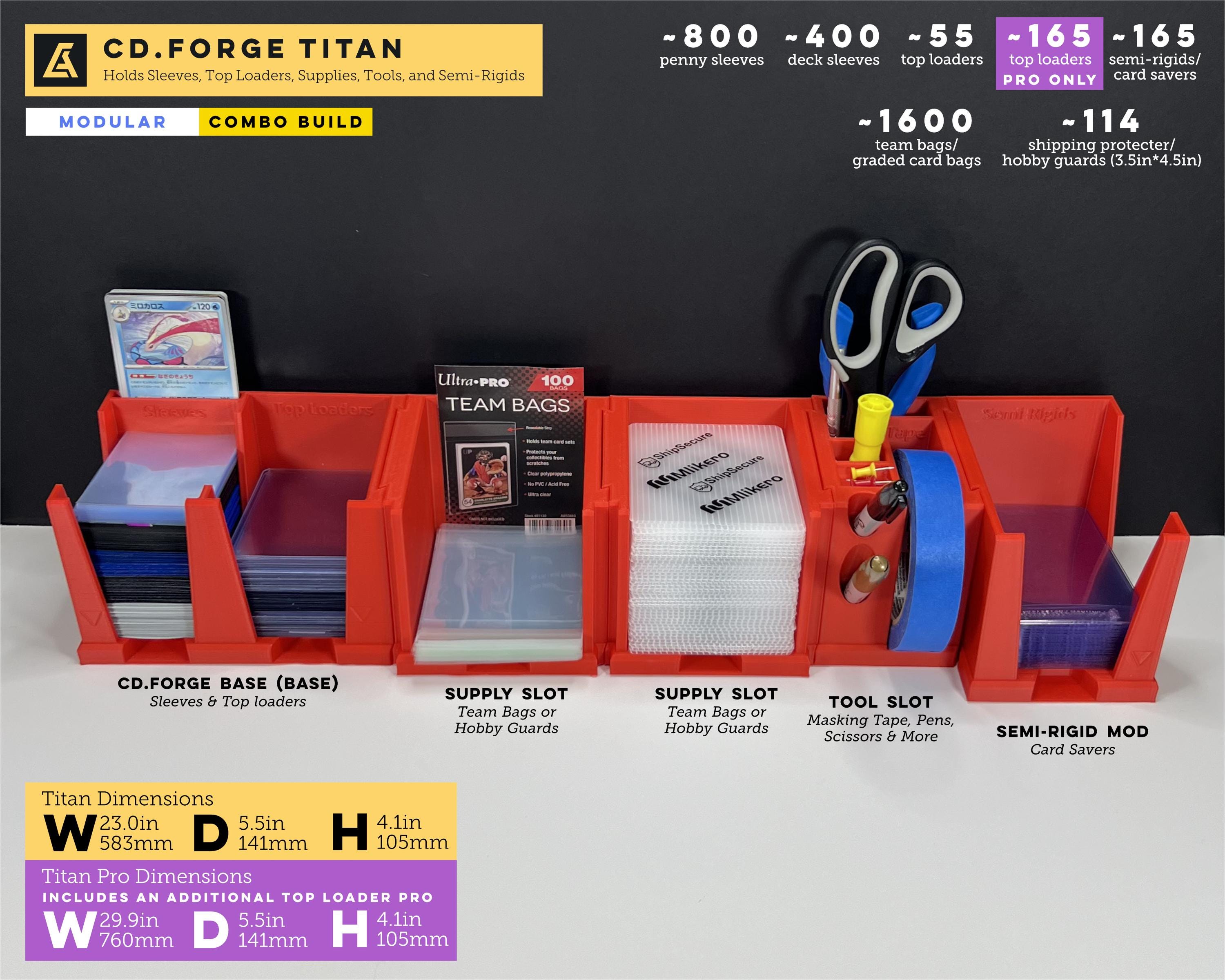 TCG Shipping Prep Station | Modular Trading Card Desk Organizer