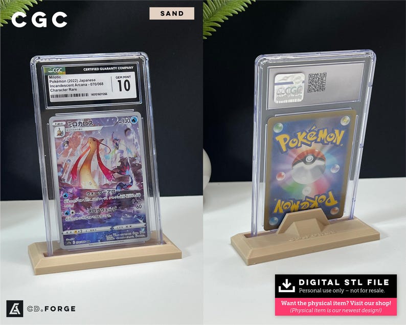 Trading Card Stand STL | Psa Cgc Bgs Slab Holder | Graded Card Display ...