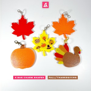 Portachiavi con spilla autunnale/del Ringraziamento - Ciondolo per borsa natalizio