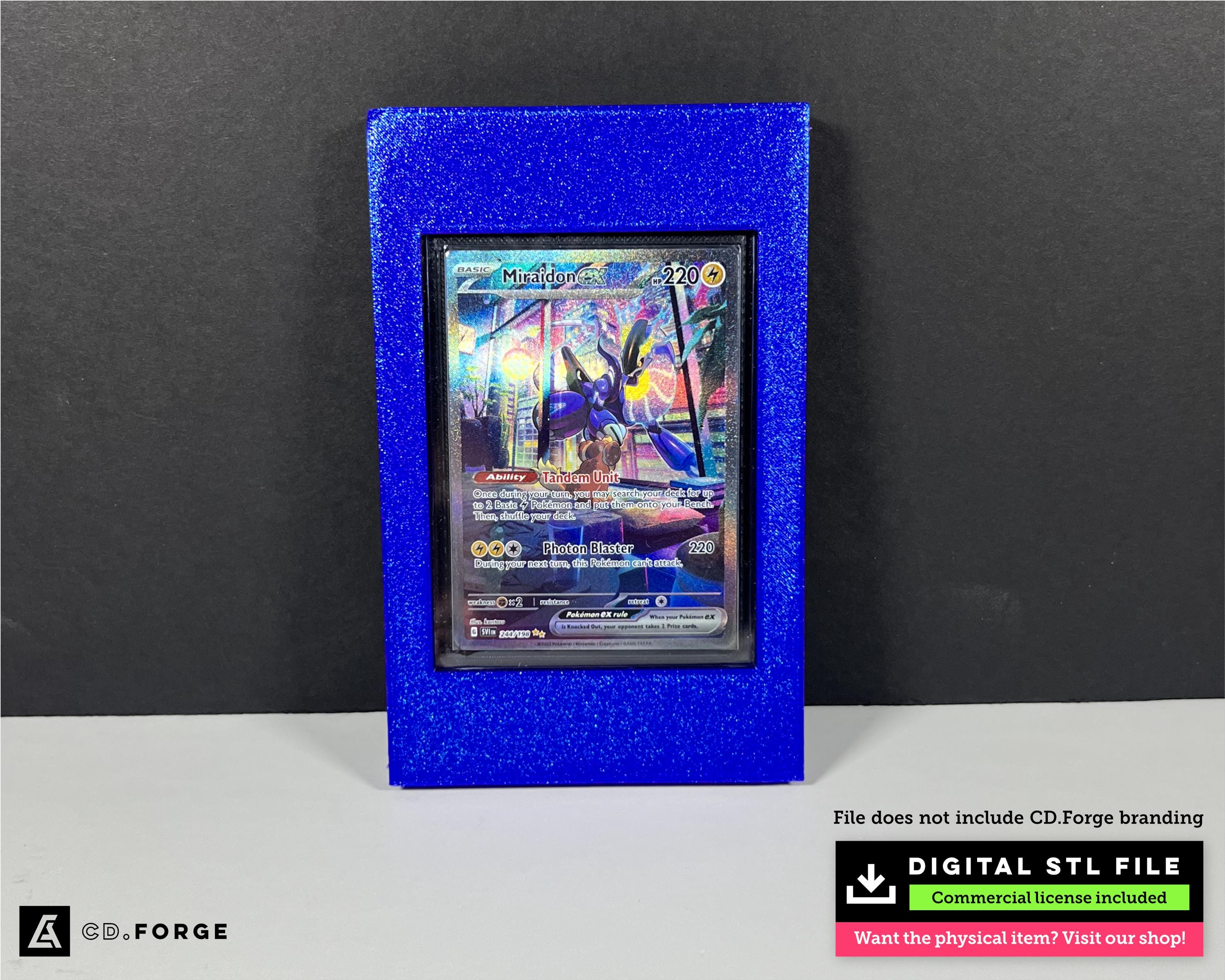 Top Loader Card Display STL | Wall Mount Frame | 3D Print File ...