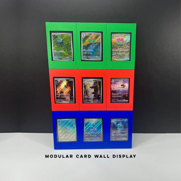 Modulair kaartweergavesysteem | PSA CGC BGS-kaartlijst | Pokemon-kaartdisplay | Bovenlader en magnetisch omhulsel | Trading Card-muurbevestiging