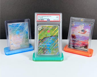 Custom Trading Card Stand | Psa Cgc Bgs Tag Slab Display | Top Loader & Magnetic Card Holder Stand