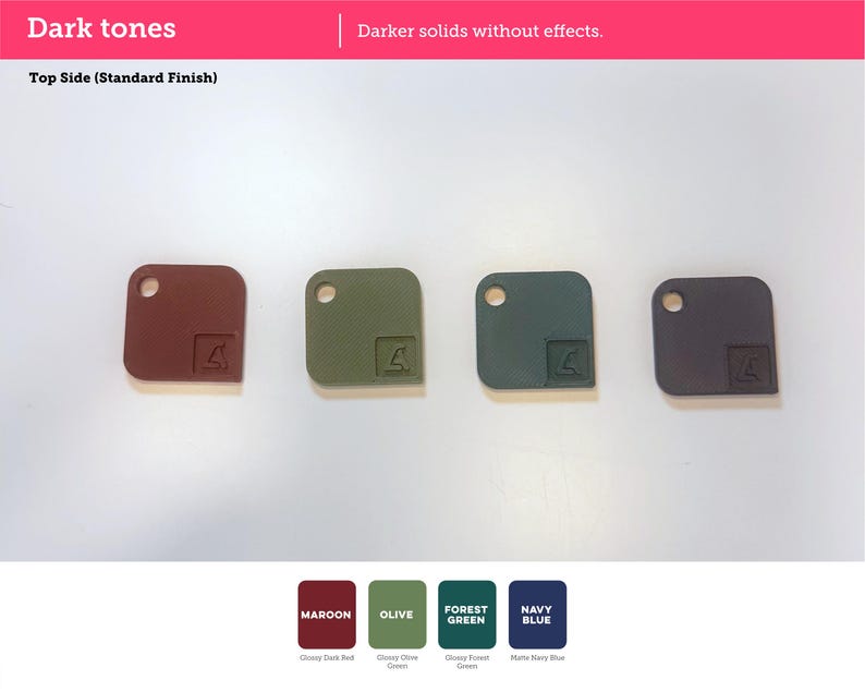 PLA Filament Color Swatches | 3D Printer Sample Pack | Custom Color Chips image 8