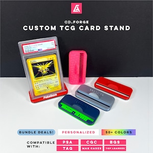 Custom Trading Card Stand - Universal Display for PSA, CGC, BGS, Tag Slabs, and more