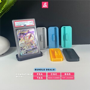 Expositor para cartas coleccionables: compatible con tarjetas PSA, CGC, BGS, Tag, Top Loaders y estuches magnéticos (35 puntos). Más de 30 colores. ¡Ofertas en paquetes disponibles!