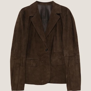Women’s Brown Suede Blazer – Luxury Genuine Suede Jacket for Women | Single & Double Breasted Suede Blazer Coat | Fall Winter OOutfit