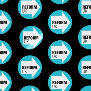 Reform Party - Nigel Farage - Britain Needs Reform - 10 X 56mm (2.2 Inches) Stickers