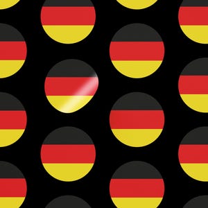 Adesivi con bandiera tedesca – Adesivi patriottici della Germania per conservatori e tedeschi orgogliosi