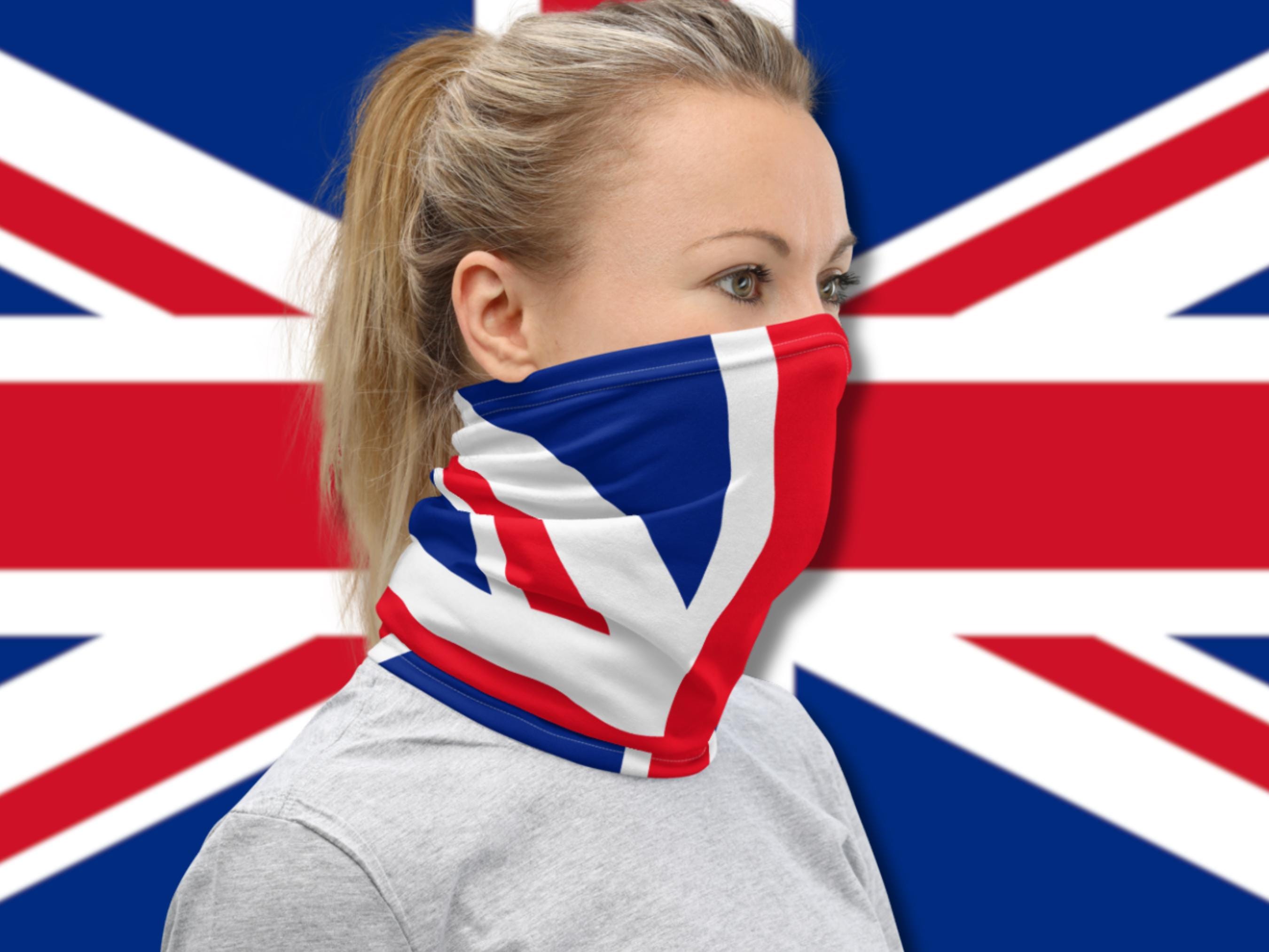 COTONE Di Alta Qualità Gran Bretagna Bandiera Bandana Tiri Collo - Foto 10