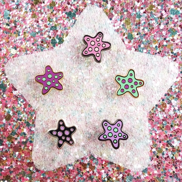 Starfish mini enamel pins | sea star pins | mini boardfiller pins | Octopals collab Collectibats x AsK