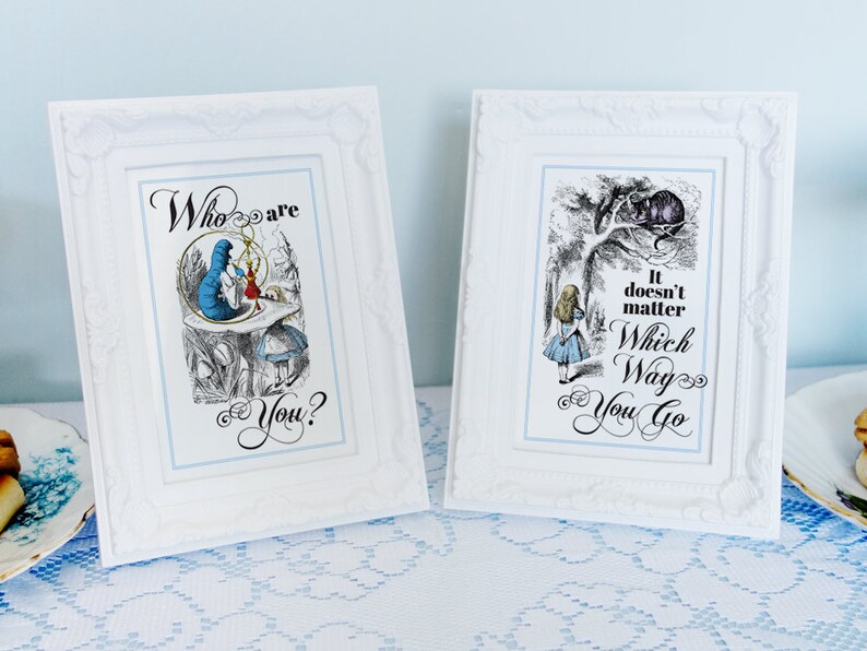 Alice in Wonderland quotes printable images for 4x6/5x7/8x10 | Etsy