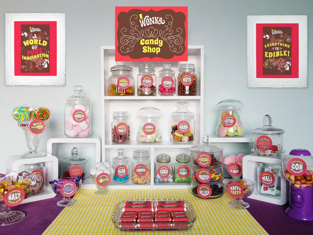 Wonka Deluxe Party Kit Willy Wonka Printable Party Kit Diy Etsy