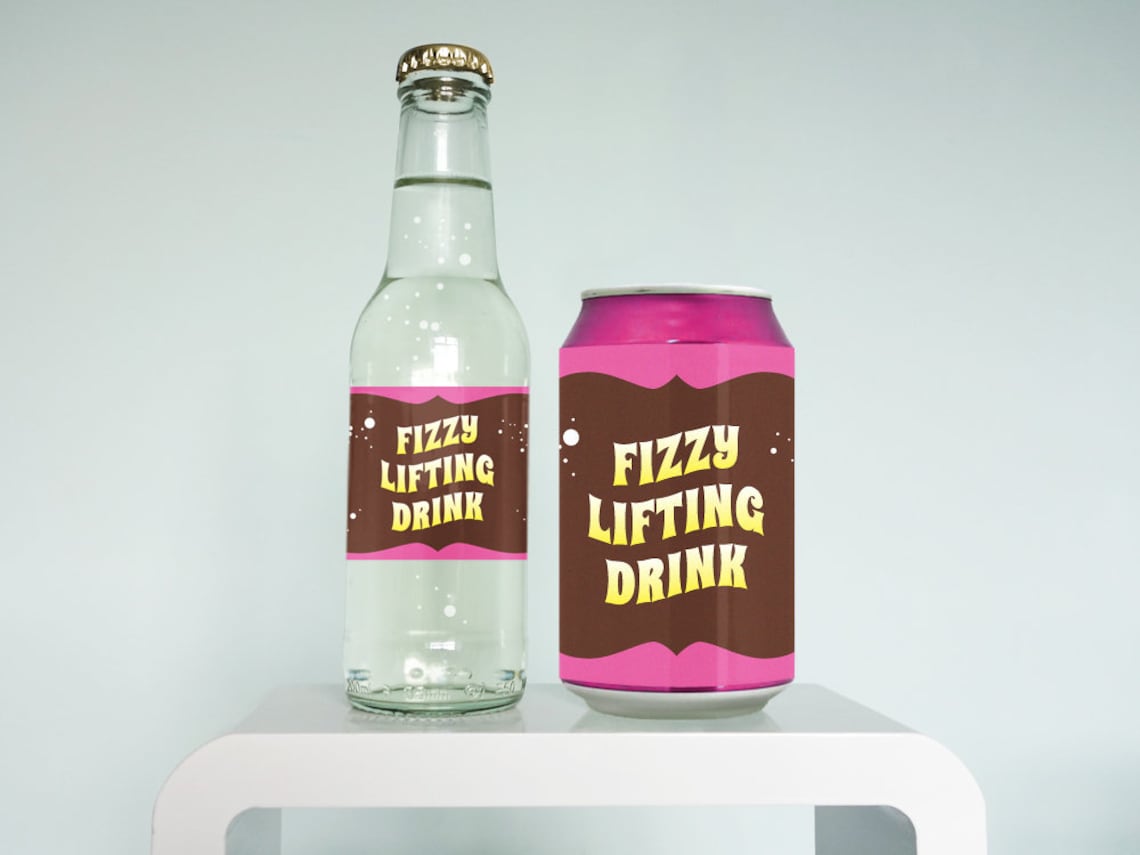 Wonka Fizzy Lifting Drink Labels Diy Printable Soda Bottle Etsy UK