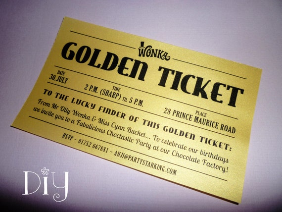 View 12 Willy Wonka Golden Ticket Printable Starquotezone