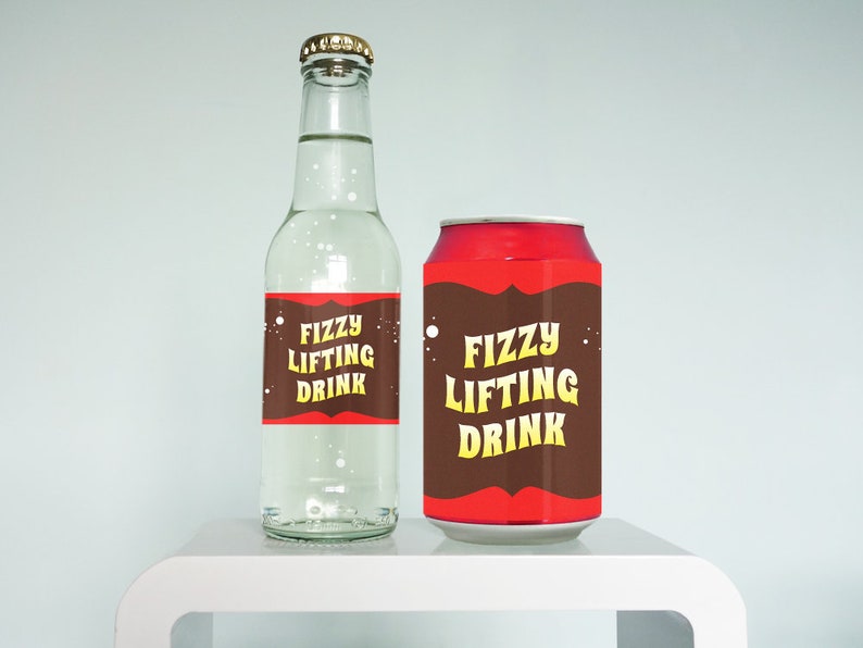 Wonka Fizzy Lifting Drink Labels Diy Printable Soda Bottle - Etsy