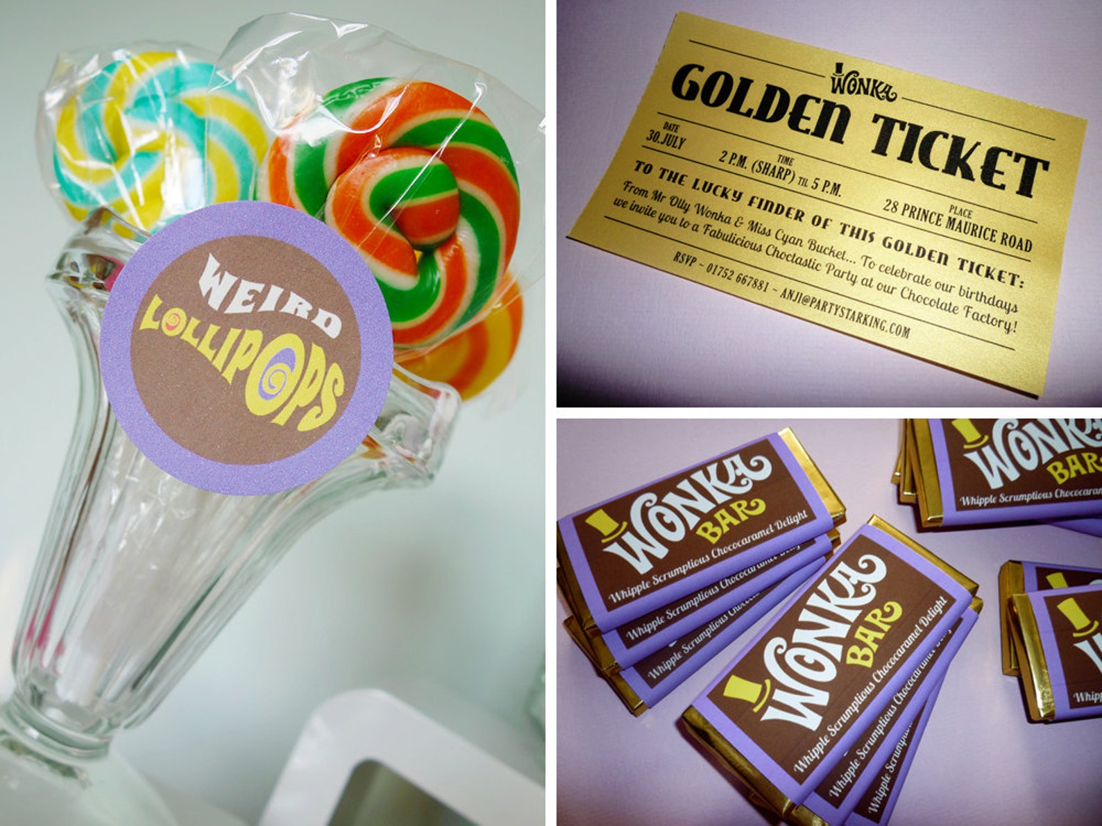 Wonka Candy Buffet signs candy jar labels Wonka Bar labels Etsy