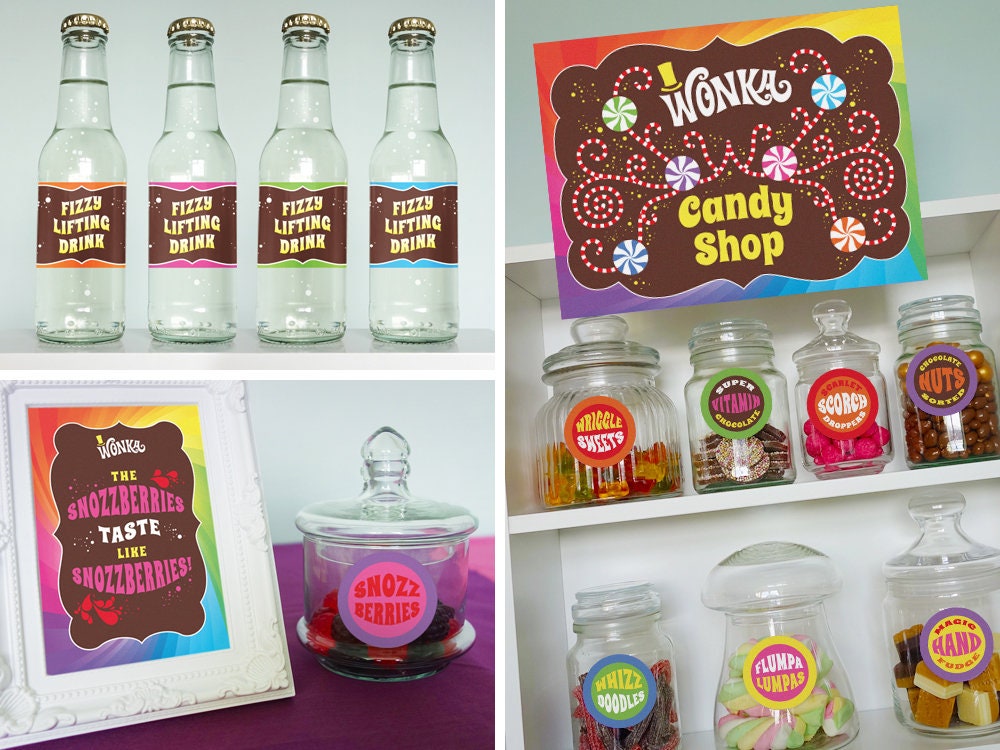 Wonka Deluxe Party Kit Willy Wonka Birthday Party Decorations Etsy Canada