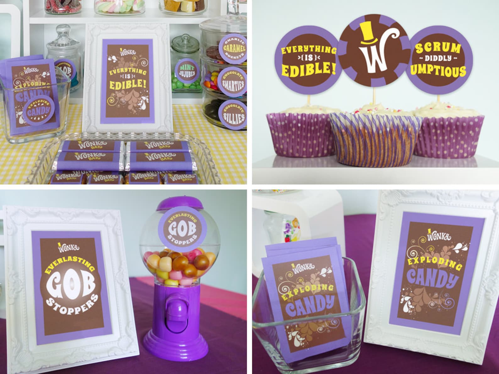 Wonka Deluxe Party Kit Willy Wonka Birthday Party Decorations Etsy