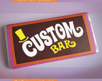 Personalized name candy wrapper Custom candy bar label digital printable PDF file